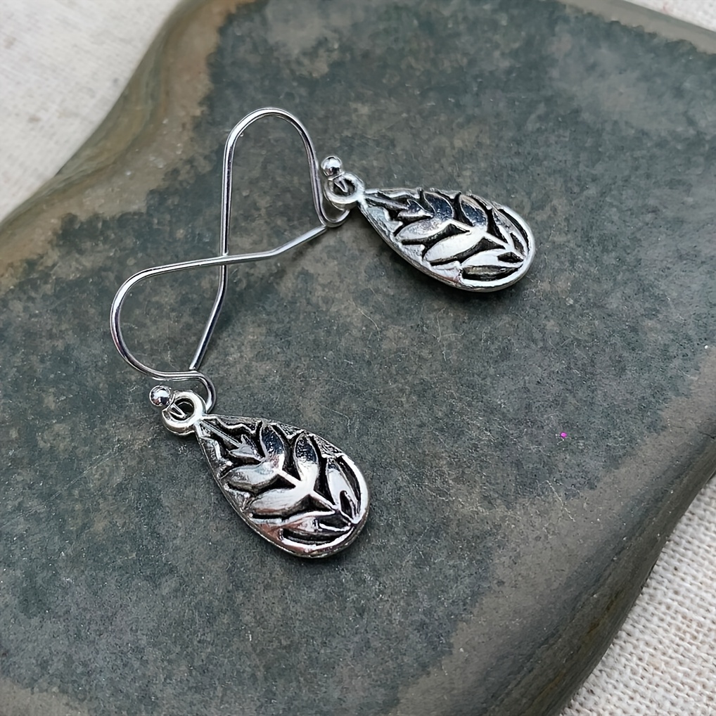 Bohemian Teardrop Leaf Drop Earrings for Women